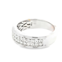Pre Owned 18ct White Gold Diamond Band ZX295